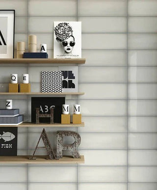 Light Moves in White Wall Tile 8x24 Tile & Stone by Paradiso