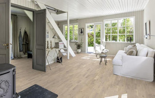Loft White Strip Engineered Hardwood by Kahrs
