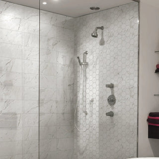 Marbles Matte Hexago - Carrara White Tile & Stone by Stanton