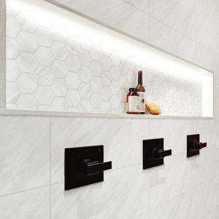 Marbles Plshed Hexag - Volakas Silk Tile & Stone by Stanton