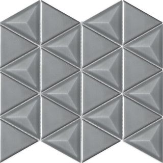 Mosaic Dark Glossy Triangle 12.5x11 by Happy Floors