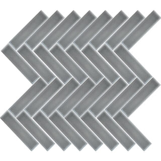 Mosaic Dark Herringbone 11x11 by Happy Floors