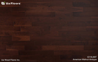 American Walnut_Antique 4 3/4" Engineered Hardwood by UA Floors