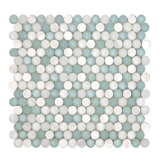 Aqua Penny Round by Happy Floors