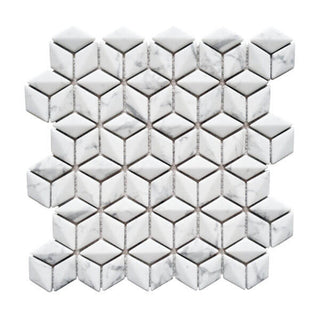 Arabescato 3d Rhomboid by Happy Floors