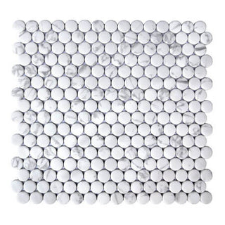Arabescato Penny Round by Happy Floors