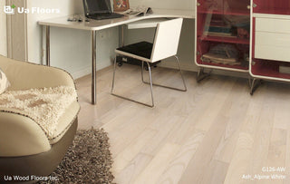 Ash - Alpine White Engineered Hardwood by UA Floors