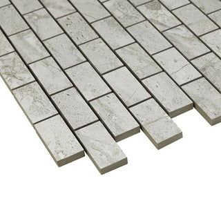 ASHEN SILK 1X2 MOSAIC MATTE Tile & Stone by Anthology Tile