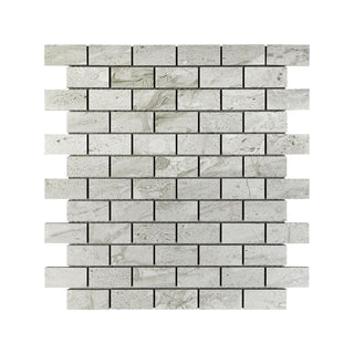 ASHEN SILK 1X2 MOSAIC MATTE Tile & Stone by Anthology Tile