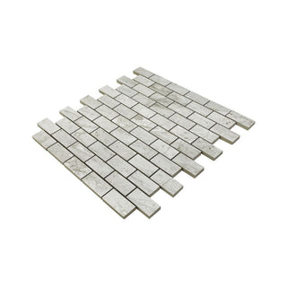 ASHEN SILK 1X2 MOSAIC MATTE Tile & Stone by Anthology Tile