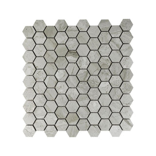 ASHEN SILK HEXAGON MOSAIC MATTE Tile & Stone by Anthology Tile