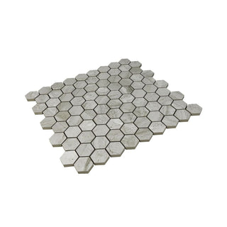 ASHEN SILK HEXAGON MOSAIC MATTE Tile & Stone by Anthology Tile