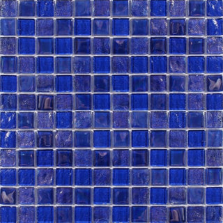 Astral in Cobaltstone 1X1 Glass Mesh Mosaic Tile & Stone by Paradiso