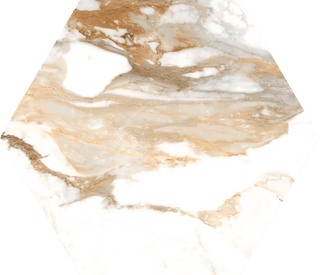 Beige Natural Hexagon 10x11 by Happy Floors