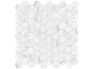Bianco Venatino Hexagon 1.25" Honed Tile & Stone by Anatolia Tile