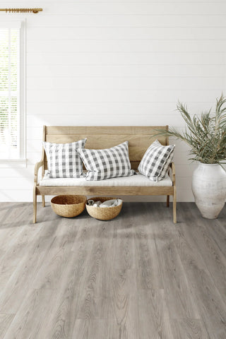 Boardwalk in Barnwood Pine Vinyl by DH Floors