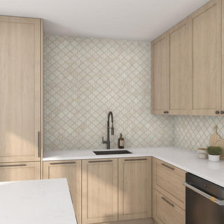 Botticino Matte Arabesque Tile & Stone by American Olean