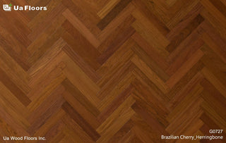 Brazilian Cherry Herringbone Engineered Hardwood by UA Floors
