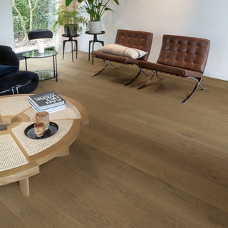 Brown vintage oak extra matt Engineered Hardwood by Quickstep