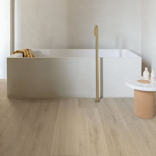 Brushed oak beige Waterproof Laminate by Quickstep