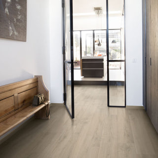 Brushed oak beige Waterproof Laminate by Quickstep