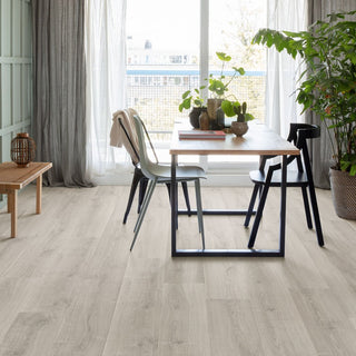Brushed oak grey Waterproof Laminate by Quickstep