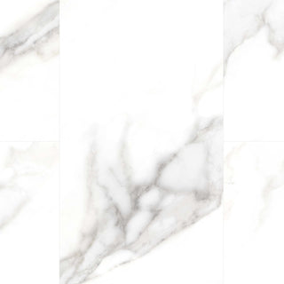 Calacatta Marble, Pearl 7”x48” Vinyl by Tarkett Home