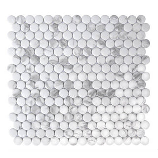 Calacatta Penny Round by Happy Floors