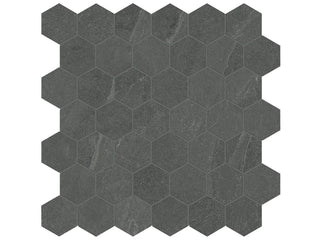 Carbon 2" Hexagon Tile & Stone by Anatolia Tile