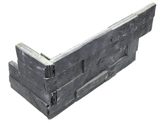 Carbon Assembled Corner Tile & Stone by Anatolia Tile