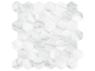Carrara Abisso 2" Hexagon Matte Tile & Stone by Anatolia Tile
