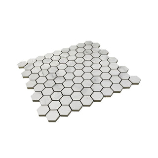 CARRARA ESSENCE HEXAGON MOSAIC MATTE Tile & Stone by Anthology Tile