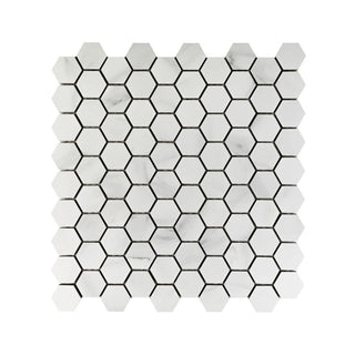 CARRARA ESSENCE HEXAGON MOSAIC MATTE Tile & Stone by Anthology Tile