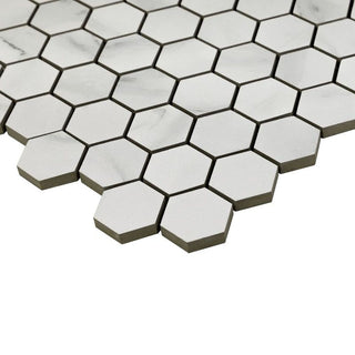 CARRARA ESSENCE HEXAGON MOSAIC MATTE Tile & Stone by Anthology Tile