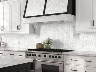 CARRARA HERRINGBONE Tile & Stone by Anthology Tile