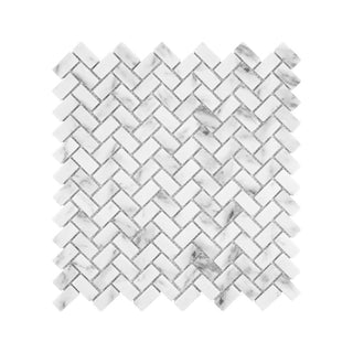 CARRARA HERRINGBONE Tile & Stone by Anthology Tile