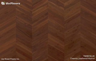 Chevron_Leathered Walnut Engineered Hardwood by UA Floors