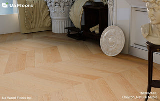 Chevron_Natural Maple Engineered Hardwood by UA Floors