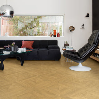 Chevron oak natural Waterproof Laminate by Quickstep