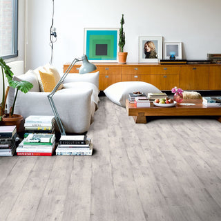 Concrete wood light grey Waterproof Laminate by Quickstep