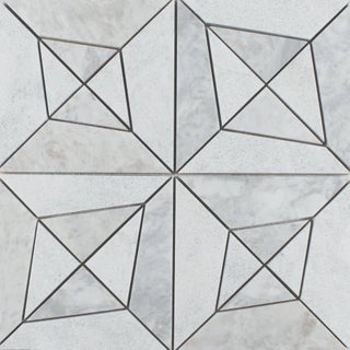 Elbert Polygon in Stratus White Tile & Stone by Paradiso