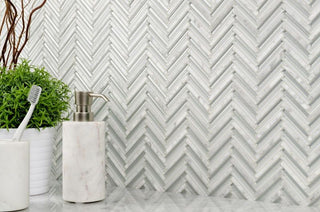 FROST HERRINGBONE Tile & Stone by Anthology Tile