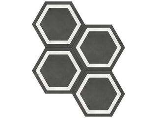 Graphite 7x8 Hexagon Frame Tile & Stone by Anatolia Tile