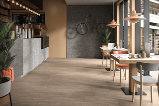Grey Beige Spree Oak Water Resistant Laminate by Egger