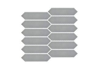 Grey Glossy Picket (11.5 X11.5 Sheet) by Happy Floors