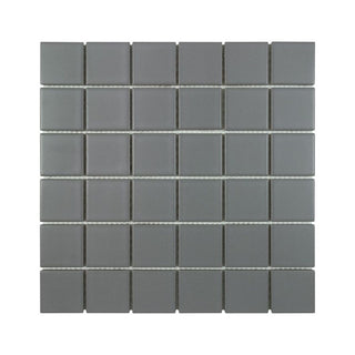 GREY MATTE 2X2 SQUARE PORC MOS Tile & Stone by Anthology Tile