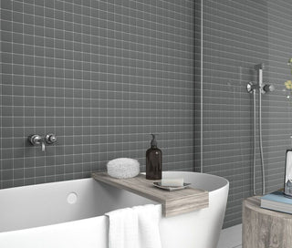 GREY MATTE 2X2 SQUARE PORC MOS Tile & Stone by Anthology Tile