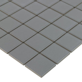 GREY MATTE 2X2 SQUARE PORC MOS Tile & Stone by Anthology Tile
