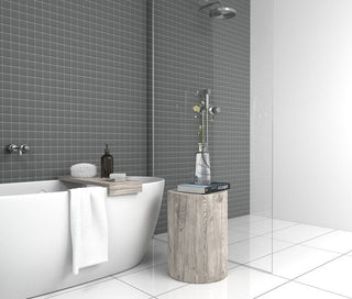 GREY MATTE 2X2 SQUARE PORC MOS Tile & Stone by Anthology Tile