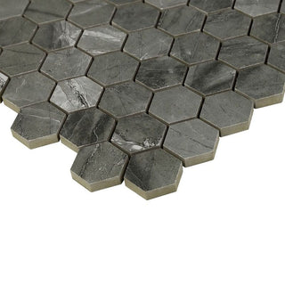 GRIS NATURALLE HEXAGON MOSAIC MATTE Tile & Stone by Anthology Tile
